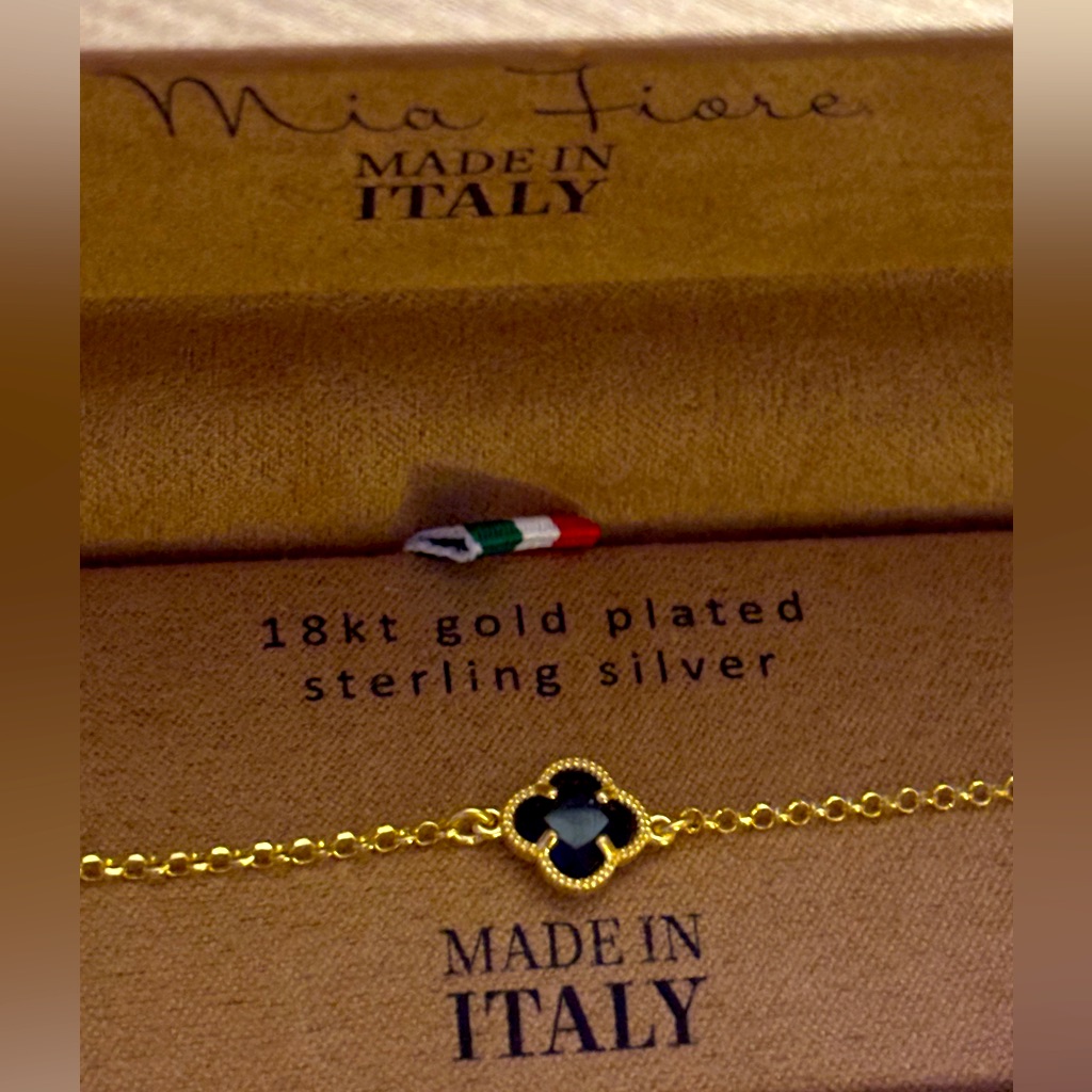 Brandnew Mia Fiore Made In Italy 18ktgold Plated Sterling Silver Bracelet 651 65$